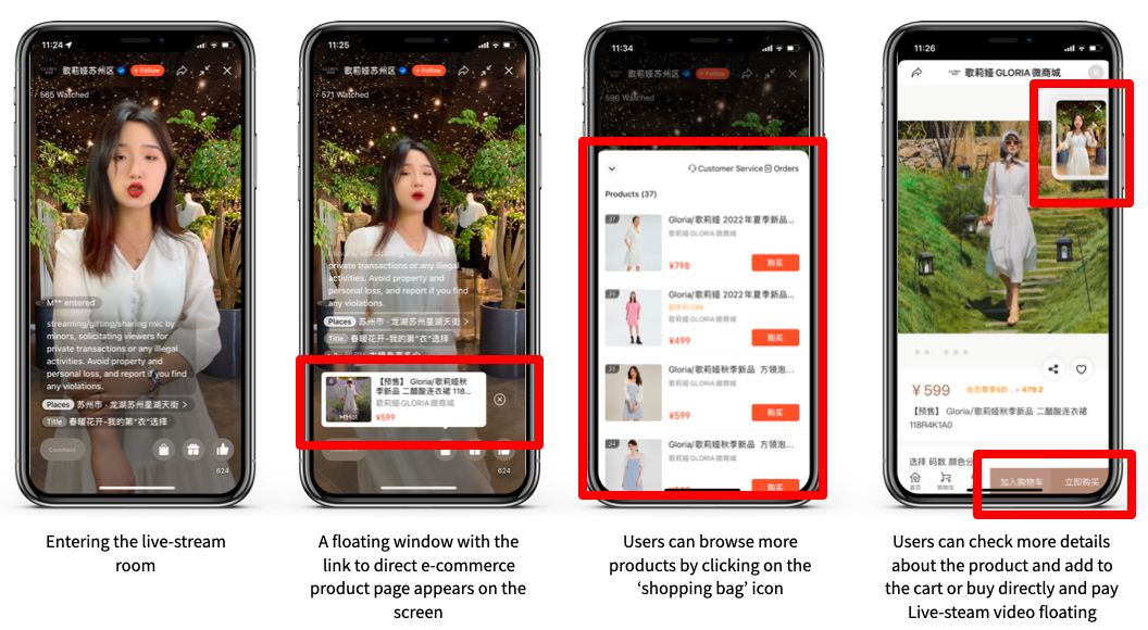 WeChat Channels Live Streaming Purchase Path
