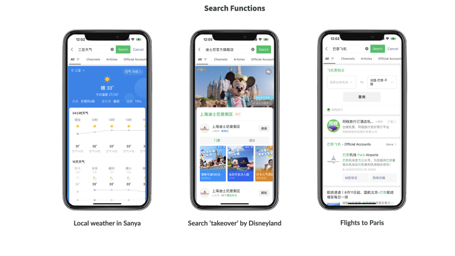 WeChat Search Travel
